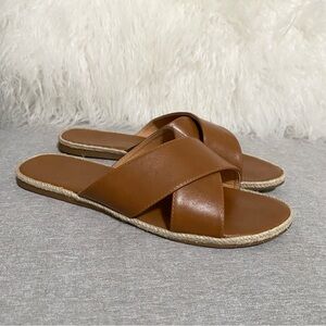 Lulus Tan Brown Espadrille Slide Sandals